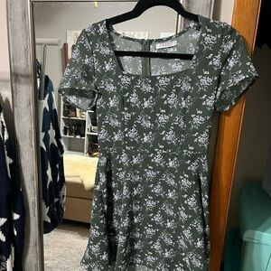 Hazel Green Floral Dress